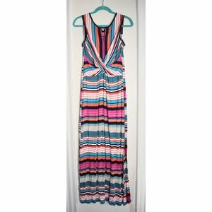 NEW! Multicolor Stripe Maxi Dress (L)